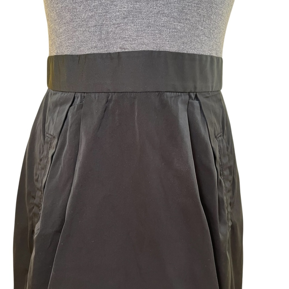Theory Gray and Black Sleeveless Aline Mixed Fabric Mini Dress 4 - Picture 5 of 16
